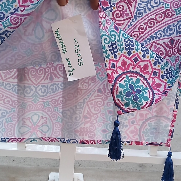 Mandela Tassel Textile Tablecloth - Picture 13 of 13